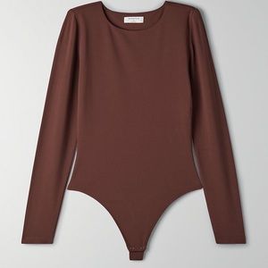 Babaton Contour Crew Longsleeve Bodysuit - Mocha